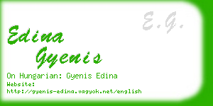 edina gyenis business card